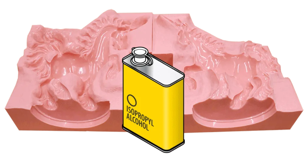 Clean Two Mold Halves Clean Two Mold Halves